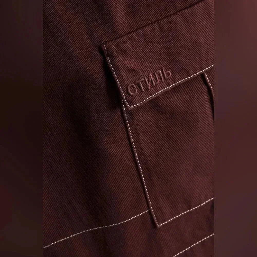 HERON PRESTON Top-stitched cotton-twill straight-leg pants 26 - Picture 16 of 17